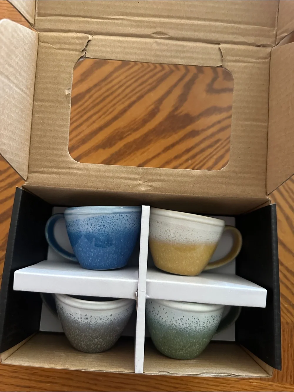 Danica Heirloom *NIB* Mineral Espresso Cups and Saucers Set of 4 (DAMAGED BOX)